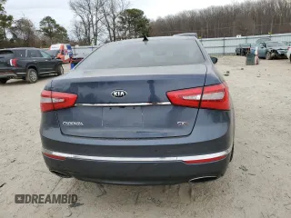 2014 Kia Cadenza Premium with VIN KNALN4D73E5147305, listed as a Copart auction lot 46850335 with 114,304 mi miles and Salvage Title. Bid and sale history available at carsss.com. Image 6.