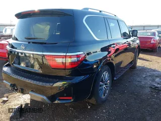 2021 Nissan Armada SV with VIN JN8AY2ACXM9145828, listed as a IAAI auction lot 41336646 with 108,603 mi miles. Bid and sale history available at carsss.com. Image 4.