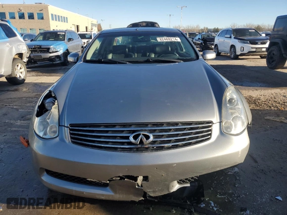 2006 Infiniti G35 Coupe with VIN JNKCV54E36M719373, listed as a Copart auction lot 82469214 with 0 mi miles and Salvage Title. Bid and sale history available at carsss.com. Image 5.