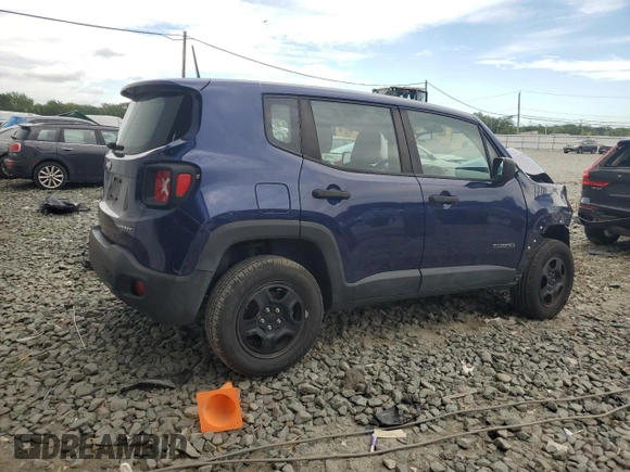 2017 Jeep Renegade Sport with VIN ZACCJBAB3HPF51079, listed as a Copart auction lot 63201625 with Not provided miles and Salvage title. Bid and sale history available at DreamBid. Image 3.