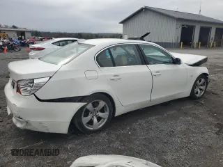 2007 BMW 5 Series 525i with VIN WBANE53507CY04476, listed as a Copart auction lot 51650105 with Not Provided miles and Salvage Title. Bid and sale history available at carsss.com. Image 3.