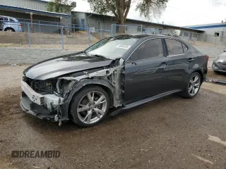 2010 Lexus IS 250 with VIN JTHBF5C25A5111986, listed as a Copart auction lot 60080395 with 127,551 mi miles and Salvage title. Bid and sale history available at DreamBid. Image 1.