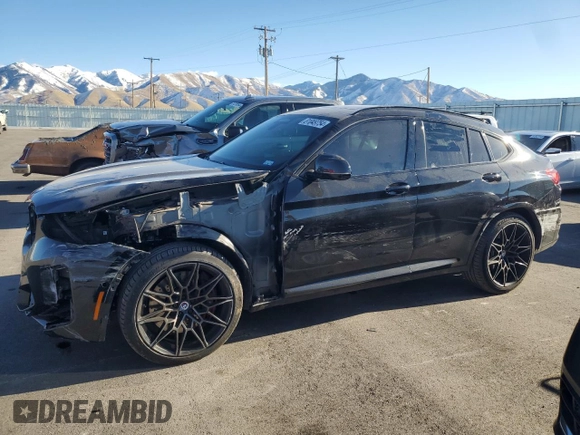 2023 BMW X4 M with VIN 5YM23EC08P9R05401, listed as a Copart auction lot 81049754 with 21,779 mi miles and Salvage Title. Bid and sale history available at carsss.com. Image 1.