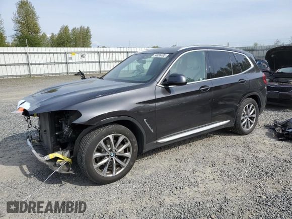 2019 BMW X3 xDrive30i with VIN 5UXTR9C50KLP90236, listed as a Copart auction lot 54836495 with 51,380 mi miles and Salvage Title. Bid and sale history available at DreamBid. Image 1.