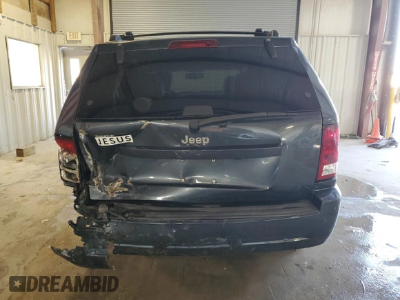 2006 Jeep Grand Cherokee Laredo with VIN 1J4HS48N16C351585, listed as a Copart auction lot 80783644 with 105,684 mi miles and Salvage Title. Bid and sale history available at carsss.com. Image 6.