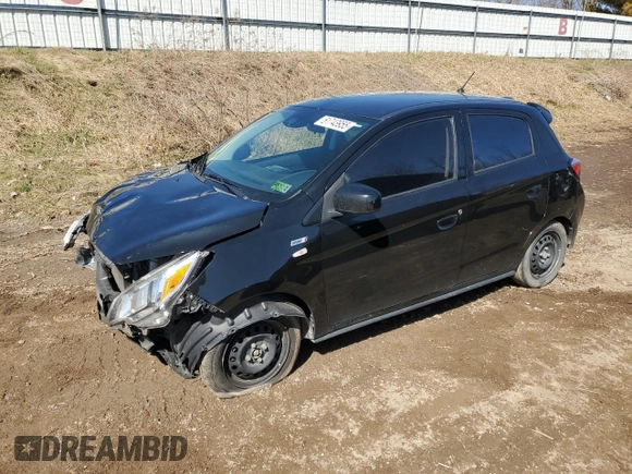 2021 Mitsubishi Mirage ES with VIN ML32AUHJ4MH005030, listed as a Copart auction lot 51743955 with 98,920 mi miles and Clean title. Bid and sale history available at DreamBid. Image 1.