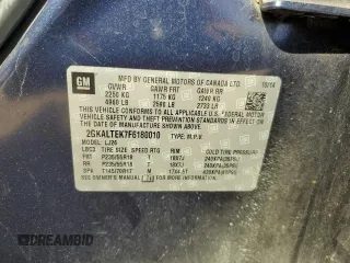 2015 GMC Terrain SLT with VIN 2GKALTEK7F6180010, listed as a Copart auction lot 46505215 with 160,767 mi miles and Salvage title. Bid and sale history available at DreamBid. Image 13.