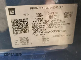 2019 Chevrolet Silverado 1500 LT with VIN 1GCRWCEDXKZ292600, listed as a Copart auction lot 46134225 with 119,558 mi miles and Salvage Title. Bid and sale history available at DreamBid. Image 13.