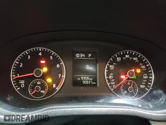 2014 Volkswagen Passat S with VIN 1VWAS7A33EC100788, listed as a Copart auction lot 88483525 with 90,837 mi miles and Clean Title. Bid and sale history available at carsss.com. Image 9.