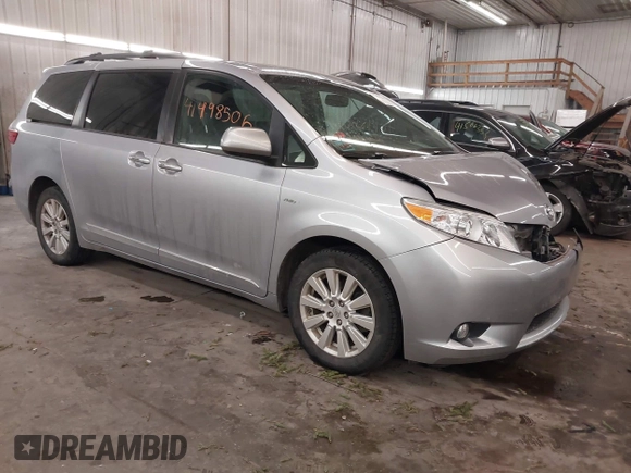 2017 Toyota Sienna XLE z VIN 5TDDZ3DC7HS151052, wystawiony jako IAAI lot #41498506 z przebiegiem 131 063 mil mil oraz . Historia ofert i sprzedaży dostępna na DreamBid. Obrazek 1.