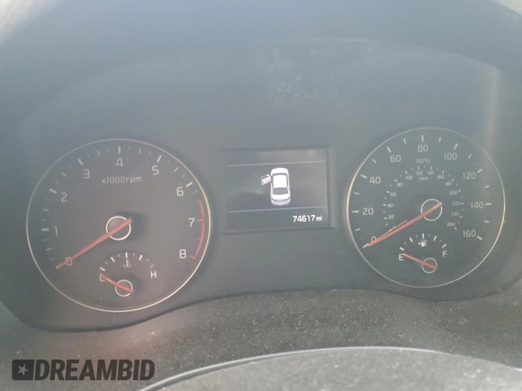 2017 Kia Cadenza Premium with VIN KNALB4J16H5049057, listed as a Copart auction lot 76202044 with 74,617 mi miles and Salvage Title. Bid and sale history available at carsss.com. Image 9.
