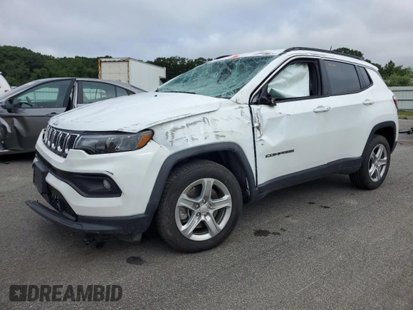2024 Jeep Compass Latitude z VIN 3C4NJDBN0RT607051, wystawiony jako Copart lot #64187765 z przebiegiem 26 105 mil mil oraz Nie do naprawy • Non repairable. Historia ofert i sprzedaży dostępna na DreamBid. Obrazek 1.