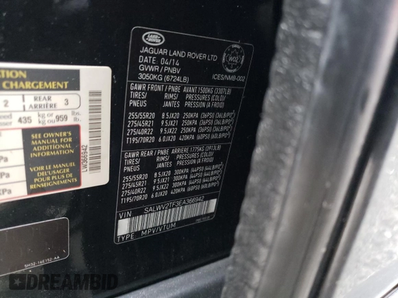 2014 Land Rover Range Rover Sport Autobiography with VIN SALWV2TF3EA366942, listed as a Copart auction lot 80321034 with 193,580 mi miles and Salvage Title. Bid and sale history available at carsss.com. Image 15.