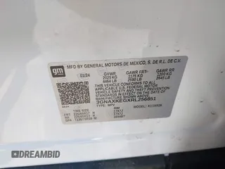 2024 Chevrolet Equinox LT z VIN 3GNAXKEGXRL256851, wystawiony jako IAAI lot #42331108 z przebiegiem 6 307 mil mil oraz . Historia ofert i sprzedaży dostępna na DreamBid. Obrazek 9.
