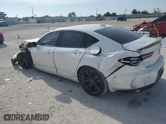 2021 Acura TLX w/A-Spec Package with VIN 19UUB5F50MA008550, listed as a Copart auction lot 50493025 with 45,073 mi miles and Non Repairable. Bid and sale history available at carsss.com. Image 2.