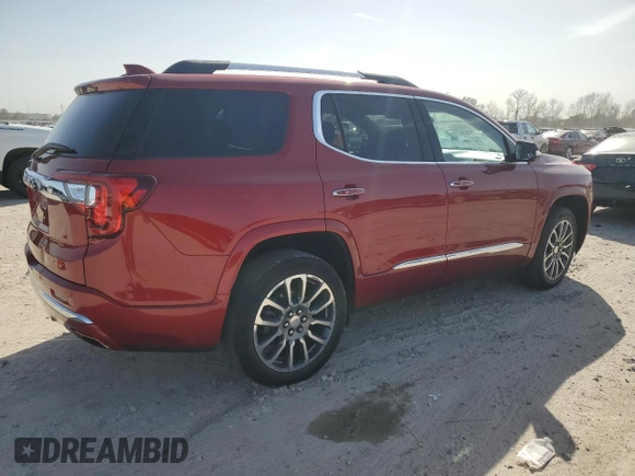 2021 GMC Acadia Denali with VIN 1GKKNPLS0MZ224388, listed as a Copart auction lot 46606365 with 47,240 mi miles and Salvage Title. Bid and sale history available at carsss.com. Image 3.