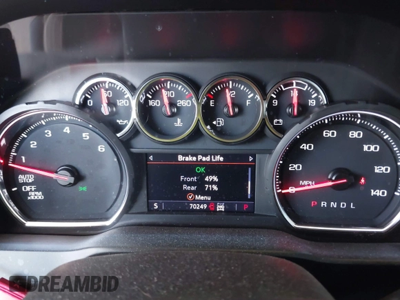 2021 Chevrolet Silverado 1500 LTZ with VIN 3GCUYGED4MG352899, listed as a IAAI auction lot 42045589 with 70,249 mi miles and . Bid and sale history available at DreamBid. Image 7.