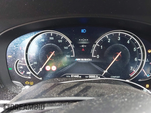 2018 BMW 5 Series M550i xDrive with VIN WBAJB9C56JB286742, listed as a IAAI auction lot 42176643 with 61,445 mi miles and . Bid and sale history available at DreamBid. Image 7.