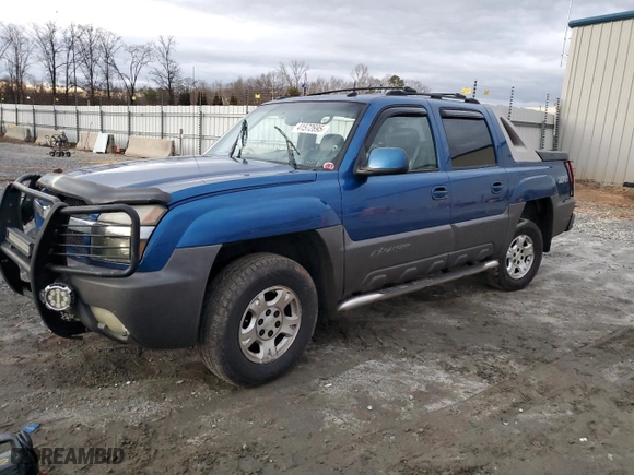 2003 Chevrolet Avalanche with VIN 3GNEK13TX3G347029, listed as a Copart auction lot 41572695 with 0 mi miles and Salvage Title. Bid and sale history available at carsss.com. Image 1.