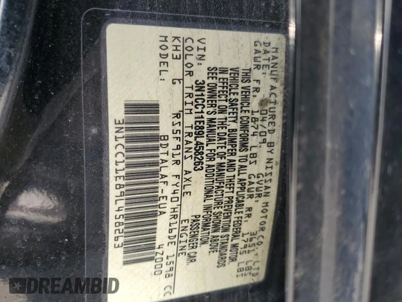 2009 Nissan Versa 1.6 with VIN 3N1CC11E89L458263, listed as a Copart auction lot 43084375 with 0 mi miles and Salvage Title. Bid and sale history available at carsss.com. Image 12.