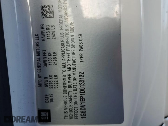 2013 Cadillac CTS-V z VIN 1G6DV1EP1D0133132, wystawiony jako Copart lot #85289884 z przebiegiem 37 093 mil mil oraz Szkody całkowita. Historia ofert i sprzedaży dostępna na DreamBid. Obrazek 12.
