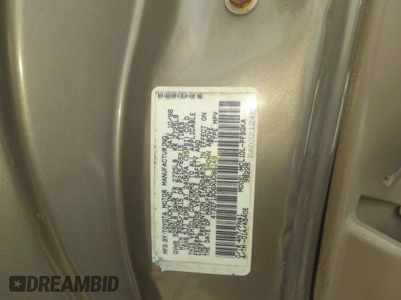 1999 Toyota Sienna LE с VIN 4T3ZF13C6XU098149, выставлен на аукционе IAAI как лот 42101677 с пробегом 193 175 миль миль и . История ставок и продаж доступна на DreamBid. Изображение 9.