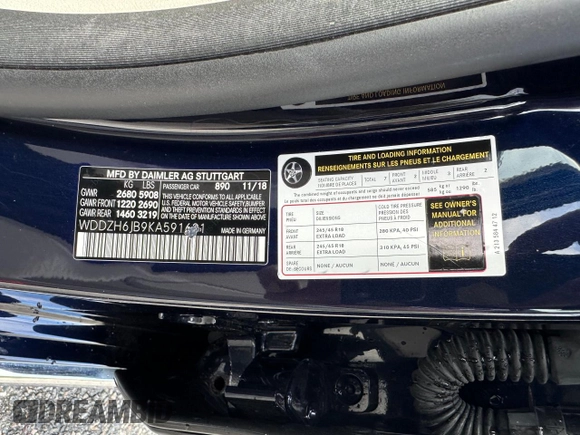 2019 Mercedes-Benz E 450 with VIN WDDZH6JB9KA591631, listed as a Copart auction lot 56421825 with 158,139 mi miles and Clean Title. Bid and sale history available at DreamBid. Image 10.