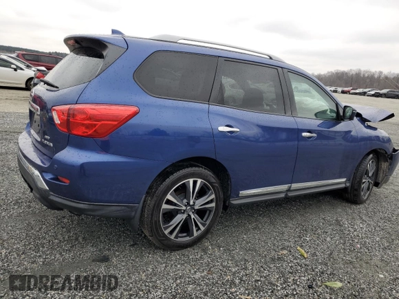 2020 Nissan Pathfinder Platinum with VIN 5N1DR2DM8LC644375, listed as a Copart auction lot 45978545 with 0 mi miles and Salvage Title. Bid and sale history available at carsss.com. Image 3.