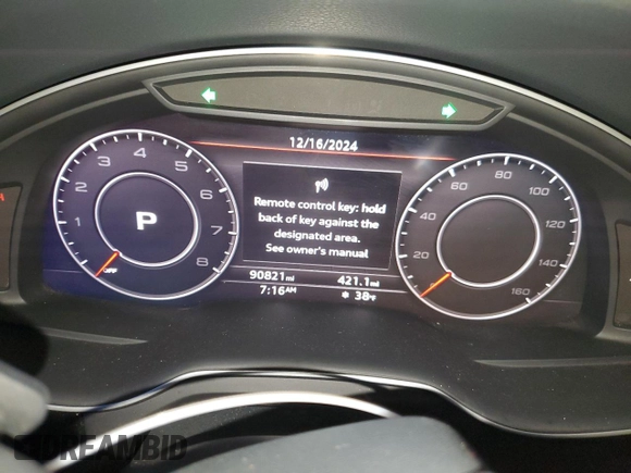 2019 Audi Q7 Prestige z VIN WA1VAAF71KD030692, wystawiony jako Copart lot #84958034 z przebiegiem 90 821 mil mil oraz Szkoda całkowita • Salvage title. Historia ofert i sprzedaży dostępna na DreamBid. Obrazek 9.