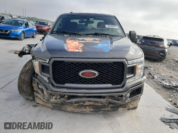 2019 Ford F-150 XL with VIN 1FTEW1CP3KKD68005, listed as a Copart auction lot 50599475 with 129,200 mi miles and Salvage Title. Bid and sale history available at carsss.com. Image 5.