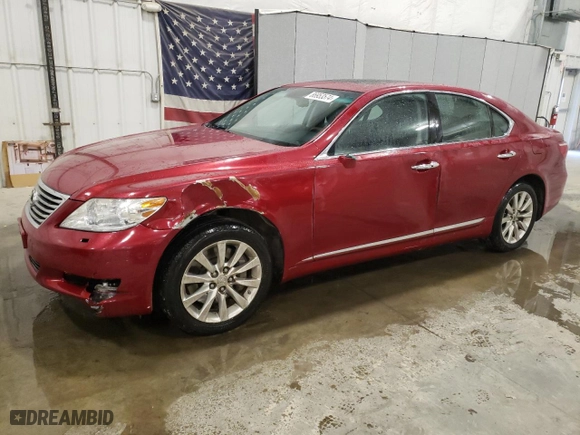 2010 Lexus LS 460 with VIN JTHCL5EF8A5005481, listed as a Copart auction lot 86953574 with 120,894 mi miles and Salvage Title. Bid and sale history available at carsss.com. Image 1.