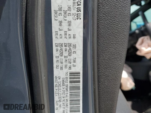 2018 Dodge Durango SRT with VIN 1C4SDJGJ1JC176749, listed as a Copart auction lot 52998575 with 49,234 mi miles and Salvage title. Bid and sale history available at DreamBid. Image 14.