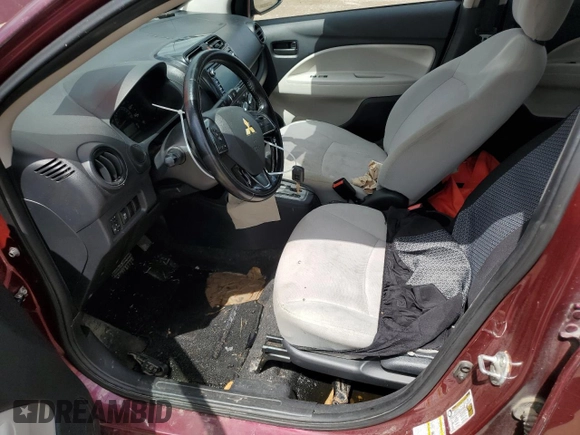 2017 Mitsubishi Mirage ES with VIN ML32F3FJXHH002525, listed as a Copart auction lot 64212885 with 131,107 mi miles and Salvage title. Bid and sale history available at DreamBid. Image 7.