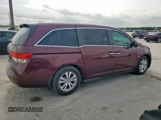 2015 Honda Odyssey EX-L with VIN 5FNRL5H66FB027802, listed as a Copart auction lot 54061475 with 44,489 mi miles and Salvage Title. Bid and sale history available at carsss.com. Image 3.