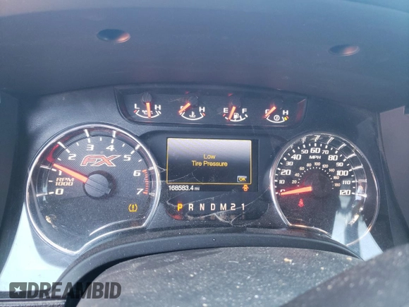 2013 Ford F-150 XL with VIN 1FTFW1EF7DKE76025, listed as a Copart auction lot 46543175 with 168,583 mi miles and Salvage Title. Bid and sale history available at carsss.com. Image 9.