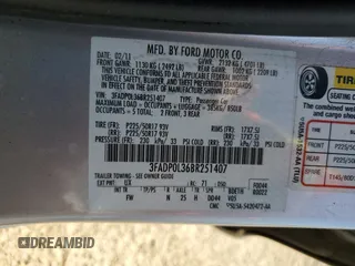 2011 Ford Fusion Hybrid с VIN 3FADP0L36BR251407, выставлен на аукционе Copart как лот 57838085 с пробегом 129 972 миль миль и Чистый • Clean title. История ставок и продаж доступна на DreamBid. Изображение 12.