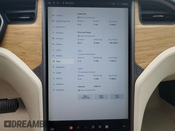 2018 Tesla Model S 75D with VIN 5YJSA1E2XJF254775, listed as a Copart auction lot 59014735 with 81,105 mi miles and Salvage title. Bid and sale history available at DreamBid. Image 9.