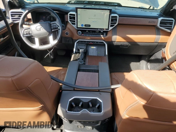 2022 Toyota Tundra 1794 Edition with VIN 5TFMA5DBXNX051060, listed as a Copart auction lot 50663135 with 27,635 mi miles and Salvage title. Bid and sale history available at DreamBid. Image 8.