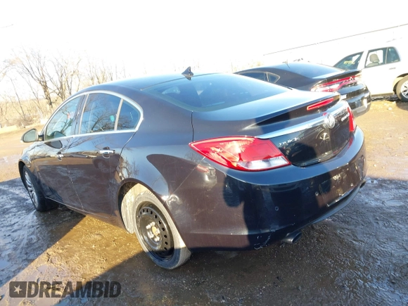 2012 Buick Regal Turbo Premium 1 with VIN 2G4GS5EV1C9143927, listed as a IAAI auction lot 41443969 with 151,985 mi miles. Bid and sale history available at carsss.com. Image 3.