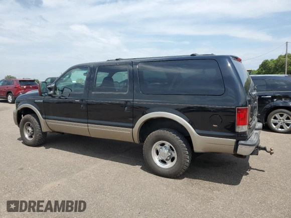 2005 Ford Excursion Eddie Bauer z VIN 1FMSU45P25EA74441, wystawiony jako Copart lot #64577505 z przebiegiem 253 179 mil mil oraz Czysty tytuł • Clean title. Historia ofert i sprzedaży dostępna na DreamBid. Obrazek 2.