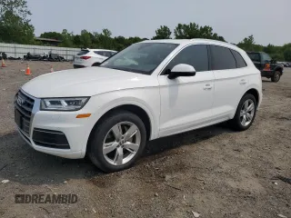 2018 Audi Q5 Premium Plus with VIN WA1BNAFY9J2206382, listed as a Copart auction lot 59668895 with 123,053 mi miles and Salvage title. Bid and sale history available at DreamBid. Image 1.