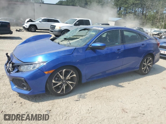 2019 Honda Civic Si with VIN 2HGFC1E52KH702946, listed as a Copart auction lot 53939675 with 64,623 mi miles and Salvage Title. Bid and sale history available at DreamBid. Image 1.