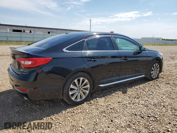 2017 Hyundai Sonata Sport with VIN 5NPE34AF7HH460259, listed as a Copart auction lot 56173925 with 86,840 mi miles and Salvage Title. Bid and sale history available at DreamBid. Image 3.