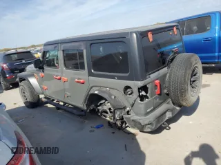 2020 Jeep Wrangler Unlimited Willys with VIN 1C4HJXDGXLW111995, listed as a Copart auction lot 77021624 with 43,074 mi miles and Salvage title. Bid and sale history available at DreamBid. Image 2.