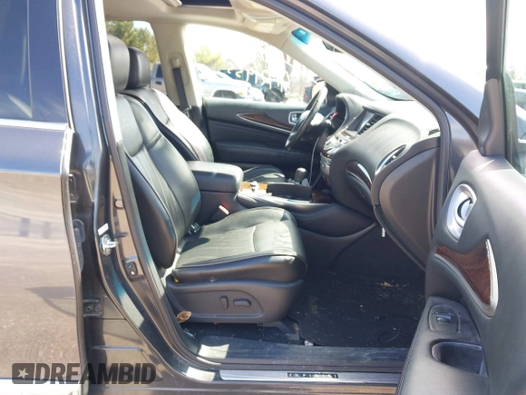 2013 Infiniti JX35 with VIN 5N1AL0MM5DC341869, listed as a IAAI auction lot 41921935 with 126,897 mi miles and . Bid and sale history available at DreamBid. Image 5.