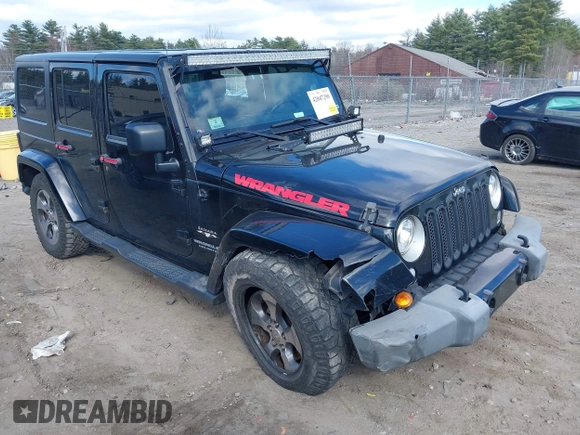 2017 Jeep Wrangler Unlimited Sahara with VIN 1C4BJWEG8HL711566, listed as a IAAI auction lot 42047290 with 147,789 mi miles and . Bid and sale history available at DreamBid. Image 1.