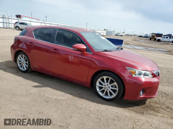 2012 Lexus CT 200h with VIN JTHKD5BH5C2119652, listed as a Copart auction lot 59312055 with 65,965 mi miles and Clean title. Bid and sale history available at DreamBid. Image 4.