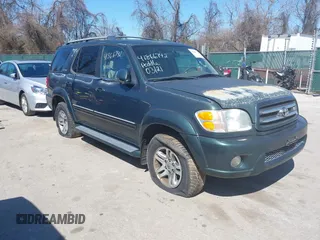 2003 Toyota Sequoia Limited with VIN 5TDBT48A23S173489, listed as a IAAI auction lot 41866742 with 185,706 mi miles and . Bid and sale history available at DreamBid. Image 1.