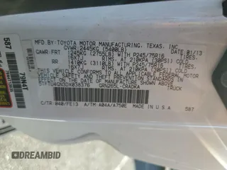 2013 Toyota Tacoma PreRunner with VIN 5TFTU4GN3DX038376, listed as a Copart auction lot 85600734 with 153,384 mi miles and Salvage Title. Bid and sale history available at carsss.com. Image 12.
