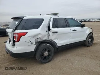 2016 Ford Utility Police Interceptor with VIN 1FM5K8AR4GGC14918, listed as a Copart auction lot 87609665 with 0 mi miles and Salvage Title. Bid and sale history available at carsss.com. Image 3.